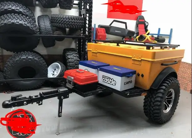 2-х колесный тракторный прицеп для Cross PG4S JKMAX ACE-1 hRAXXAS TRX4 AXIAL SCX10 RC4DW D90 D110 TF2 TAmiya CC01 CR01