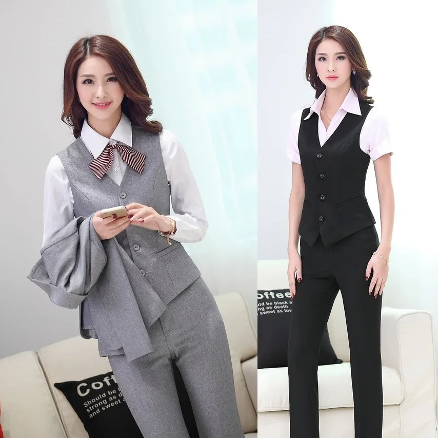 Summer Women Business Suits with Pant 