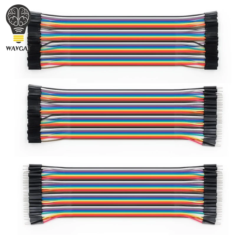 WAVGAT Dupont line 120pcs 30cm male to + female and jumper wire cable for Arduino | Электронные компоненты и