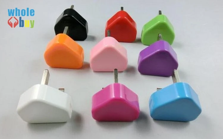 100 шт. цветное зарядное устройство для iphone 5 с USB-разъемом | Электроника