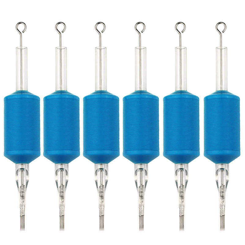 

OPHIR 6PCS/Lot 9F Blue Disposable Tattoo Tube Tips with Nozzle Needles Grip _TA111(9F)-6x
