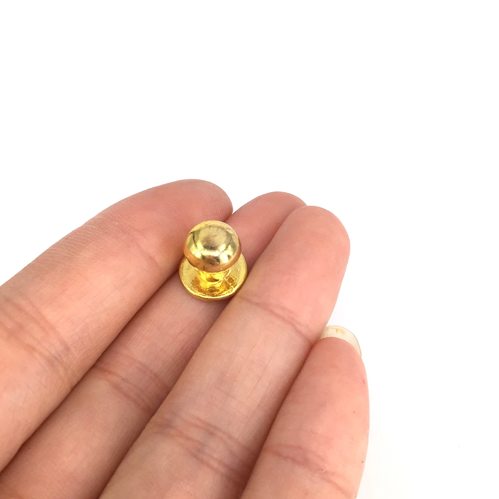 

10PCS Small Gold Door Knobs 10mm*11mm Drawer Pulls Jewelry Box Knobs- Miniature Dresser Knob Metal Pulls