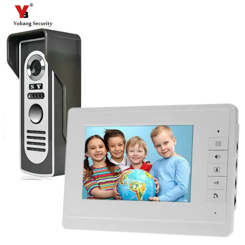Yobang Security 7inch Color Rainproof Door Phone Video Monitor Security Camera Video Door Monitor LCD Door Viewer Video intercom