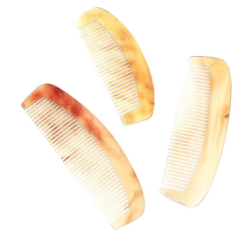 

Natural Amber Ox Horn Comb Of Hair No Static Health Care Hair Brush Hairdressing Comb For Hair 5 Sizes Available