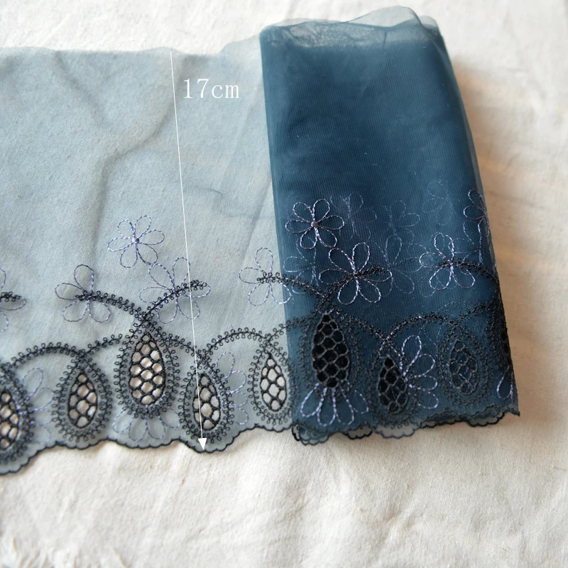 Net yarn embroidery lace Doll coiffure cloth clothing 19 cm wide f793 | Дом и сад