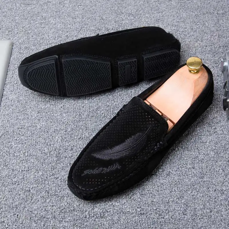 

Mocassin homme de luxe повседневные лоферы, мужская обувь, дышащая обувь, модные мужские слипоны, мужские лоферы размера плюс 11, черные
