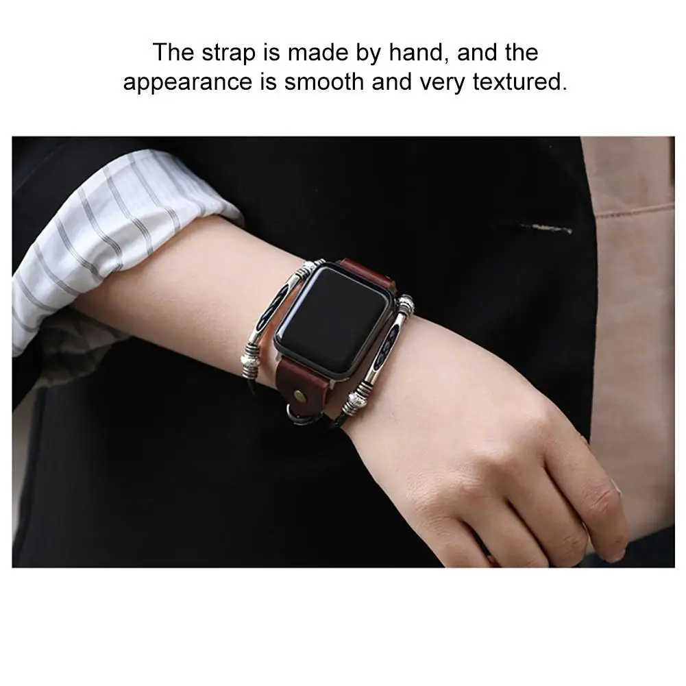 Новый плетеный браслет из нержавеющей стали с пряжкой ремешок в стиле ретро