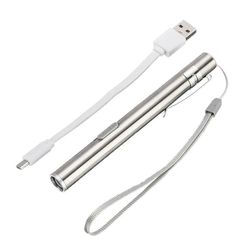 Перезаряжаемый USB светодиодный светильник Карманный флэш фонарь EDC Мини из