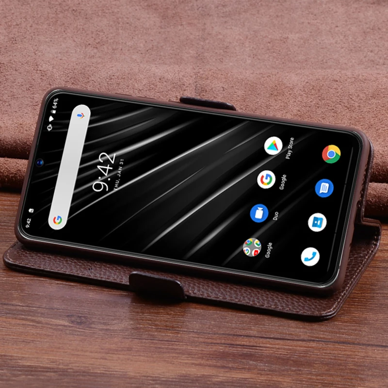 Роскошный кошелек RYKKZ из натуральной кожи для UMIDIGI S3 Pro чехол-подставка с откидной