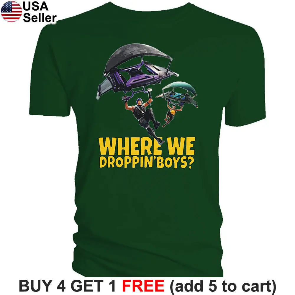 Футболка с надписью Fort Where We Droppin Battle Royale Save the World Game Gaming бесплатная доставка Топы