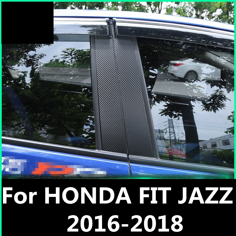 Для HONDA FIT JAZZ 2016 2018 отделка автомобильного окна BC Колонка блестки стремена крышка