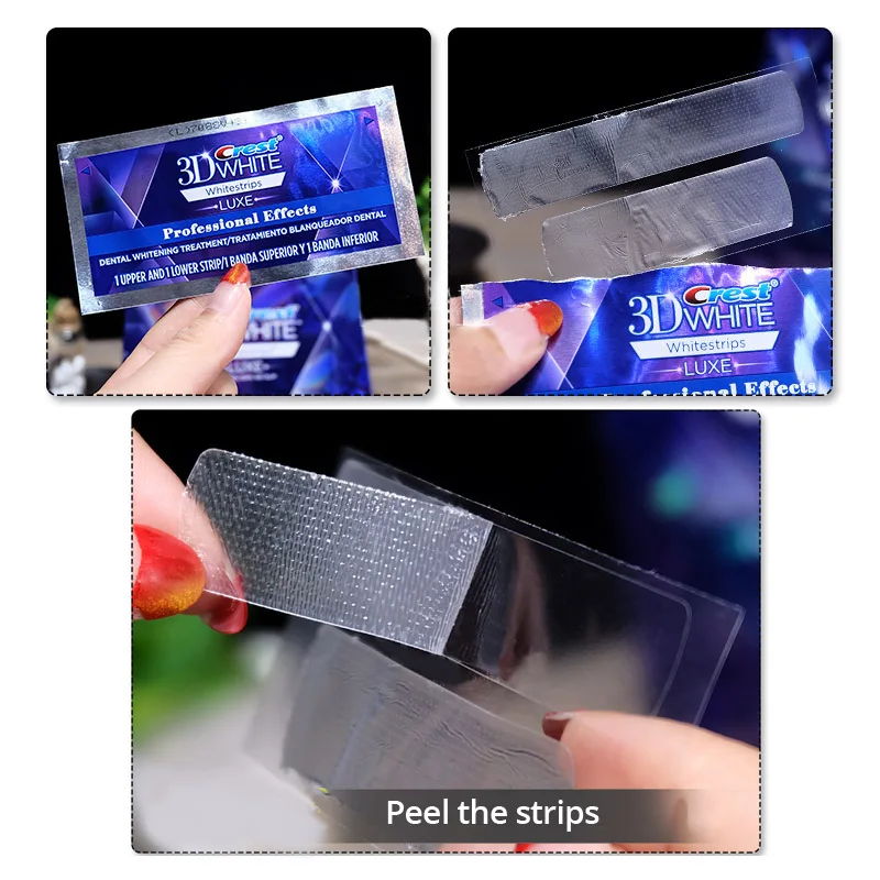 3D белые отбеливание зубов полоски профессиональные эффекты Whitestrips гигиена