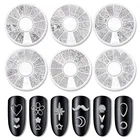 Смешанные искусственные серебряные 3D Звезды Луна металлические заклепки украшения для ногтей Аксессуары для маникюра подвески для ногтей сплав ювелирные шпильки