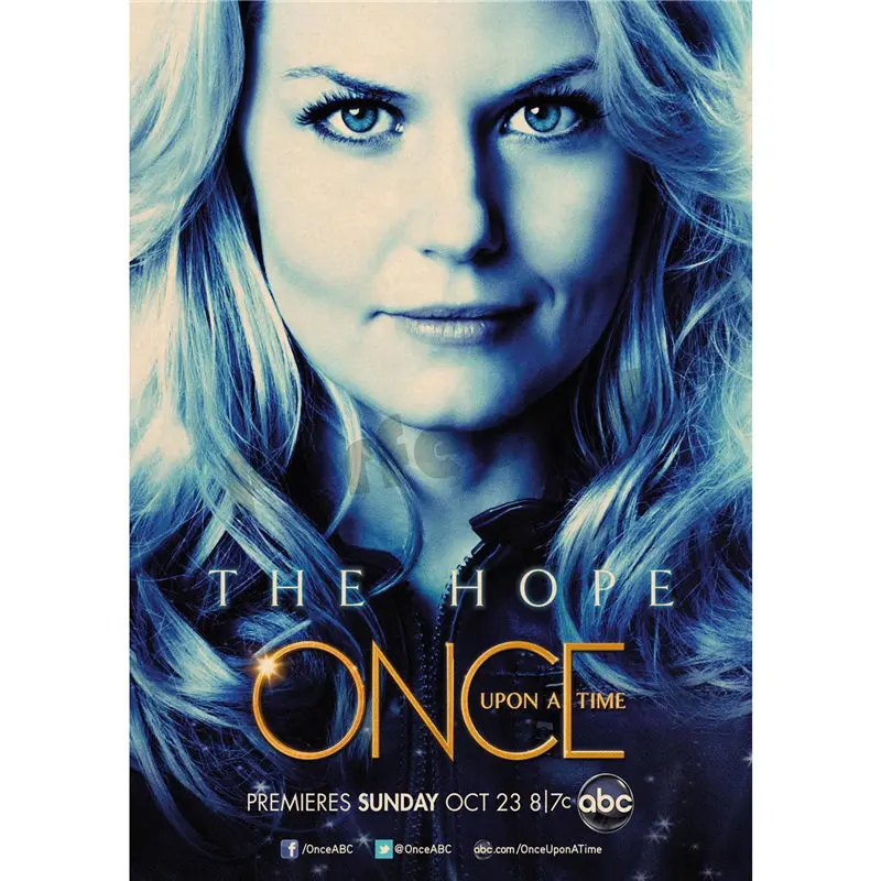 Once Upon a Time домашний интерьер украшения Крафт Фильм плакат рисунок core наклейки на стену - Цвет: Коричневый