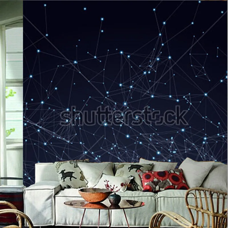 3D фрески на заказ линейная и точечная структура обои для гостиной дивана