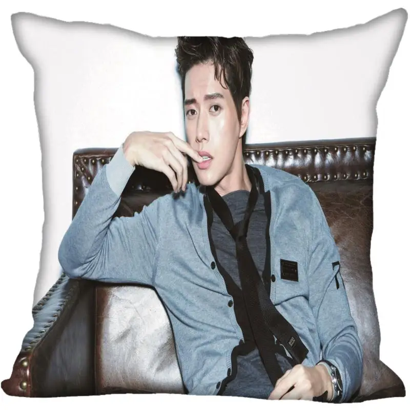 Custom Kpop Park Hae Jin Printed Square silk Pillowcases 40x40cm 35x35cm One Side Satin Pillowcase Logo | Дом и сад