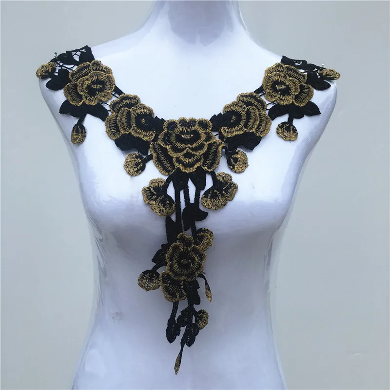 1 шт. красная серия кружевное платье аппликация мотив блузка швейная отделка