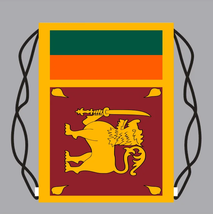 Рюкзак на шнурке с флагом Шри-Ланки маленький рюкзак принтом и индивидуальным