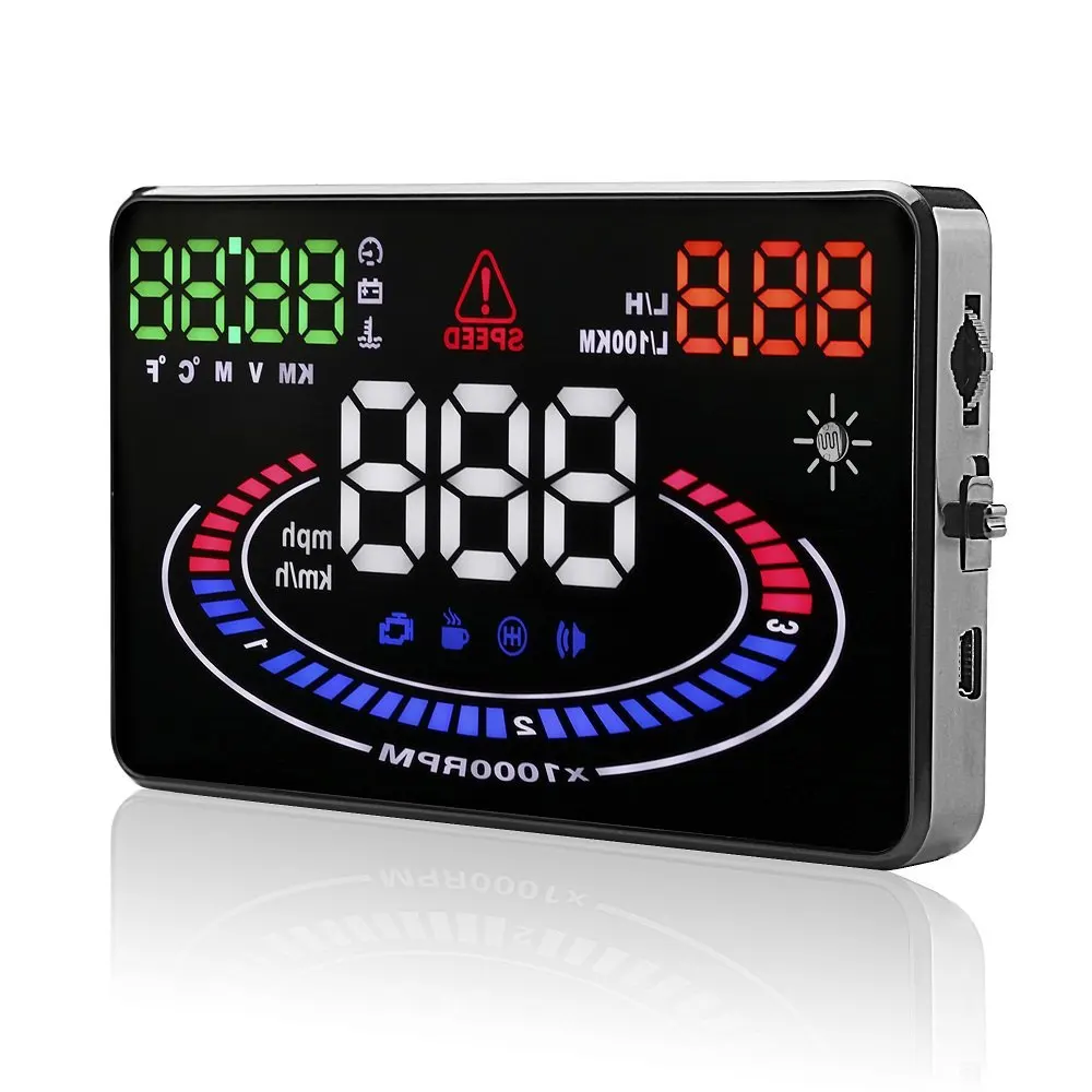 New Multi-function 5.5 Inch HUD Car Head Up Display Auto Projector Over Speed Alarm 2D Vision Reflection OBD2 Interface | Автомобили и