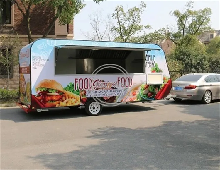 Акция! 4 м длинный мобильный продовольственный вендинг тележка snark еда трейлер