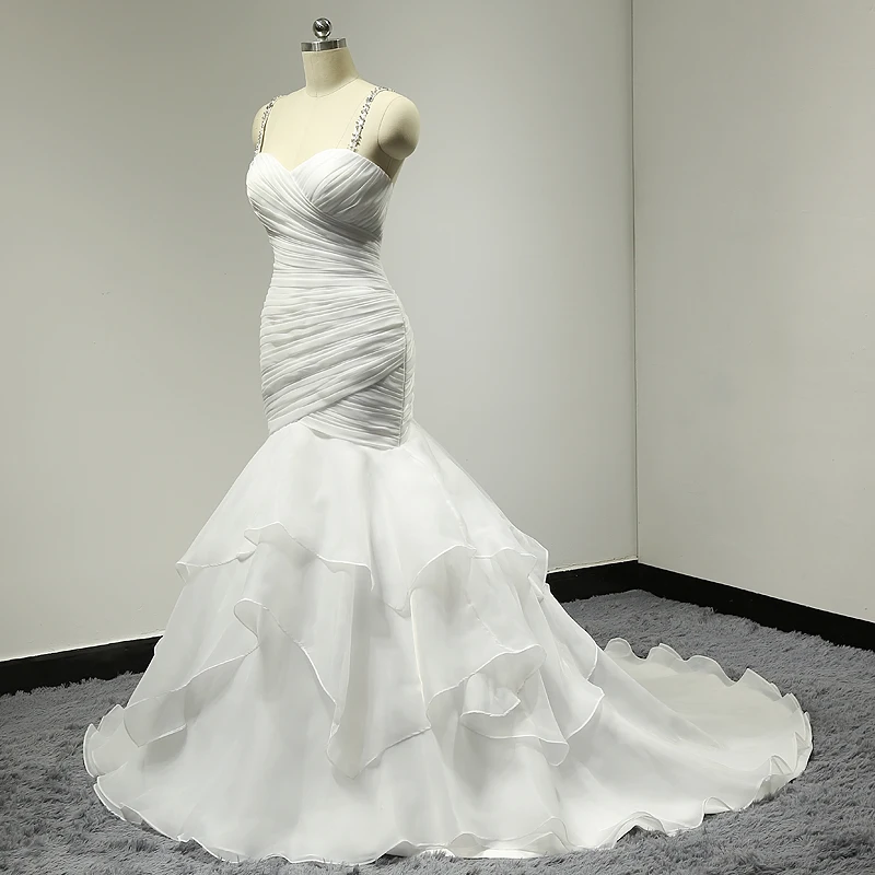 Vestido De Noiva 2017 дешевые свадебные платья Бисер Винтаж Милая Сексуальная органзы