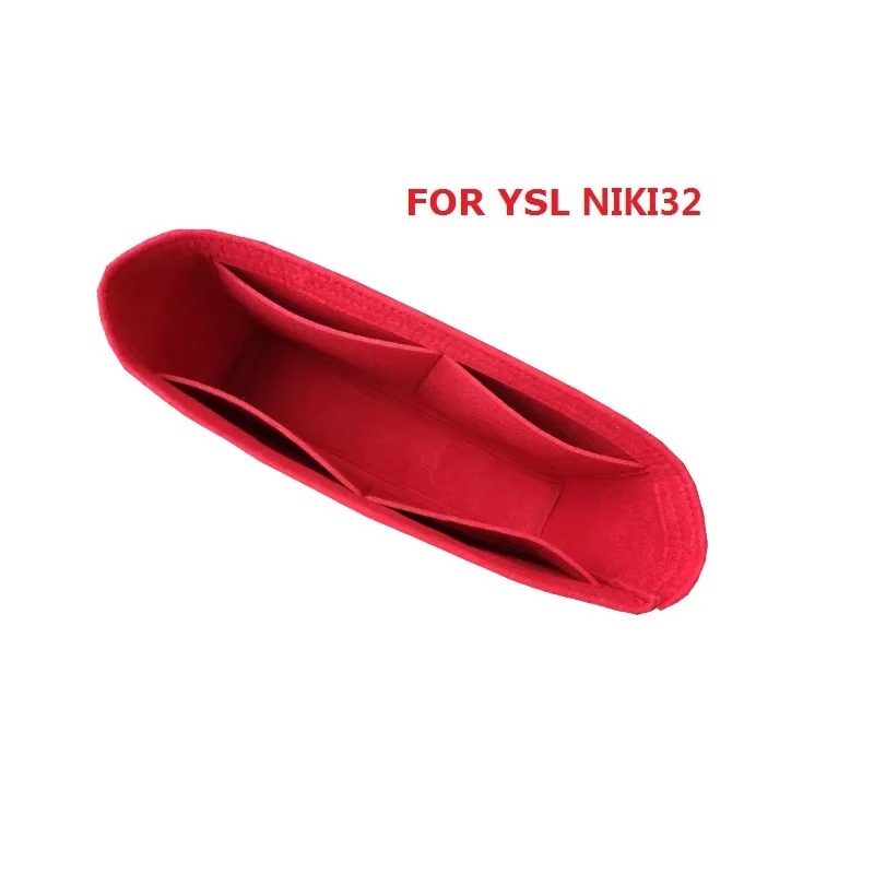 SIMPLE RED NIKI32 Для Y SL NIKI22 28 32 войлочная тканевая сумка-Органайзер для макияжа сумочка-органайзер для путешествий Внутренний кошелек портативные косметички - Цвет: SIMPLE RED NIKI32