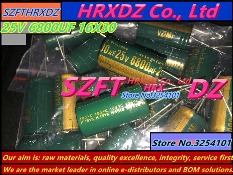 SZFTHRXDZ 20 шт 25V 6800 uf 16X30 электролитический конденсатор мкФ 16*30|capacitor 6800uf|capacitor