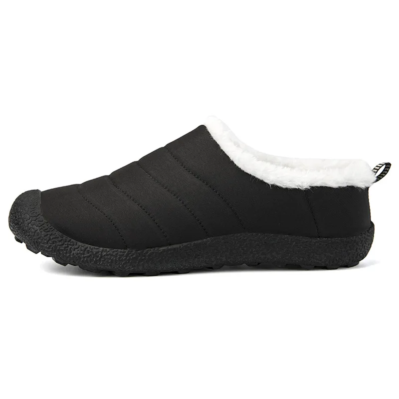 Black low GILAUGH/зимние супер теплые плюшевые мужские зимние ботинки водонепроницаемые непромокаемые ботинки теплые зимние ботинки унисекс на нескользящей подошве Большие размеры 35-48 - Цвет: Black low