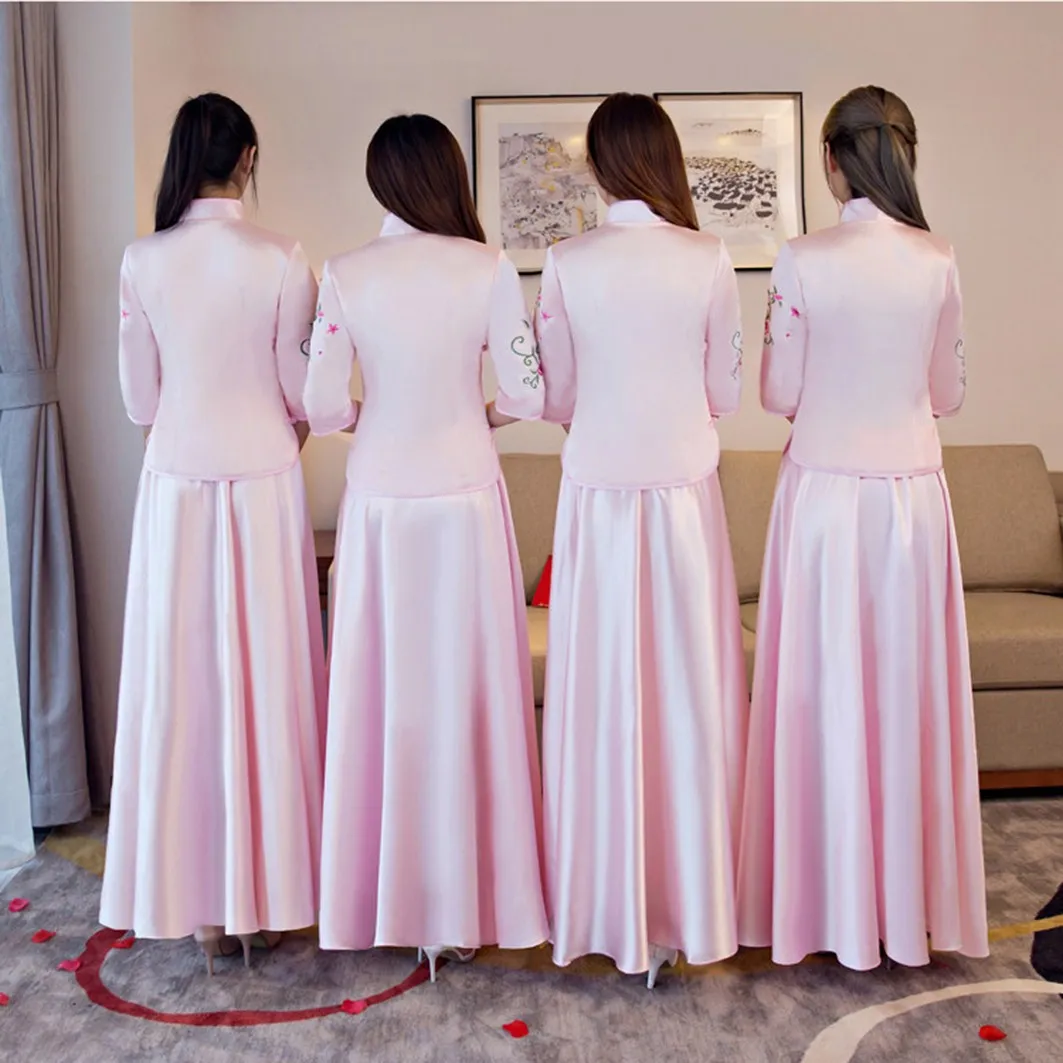 Винтажное свадебное платье подружки невесты Cheongsam современное традиционное в