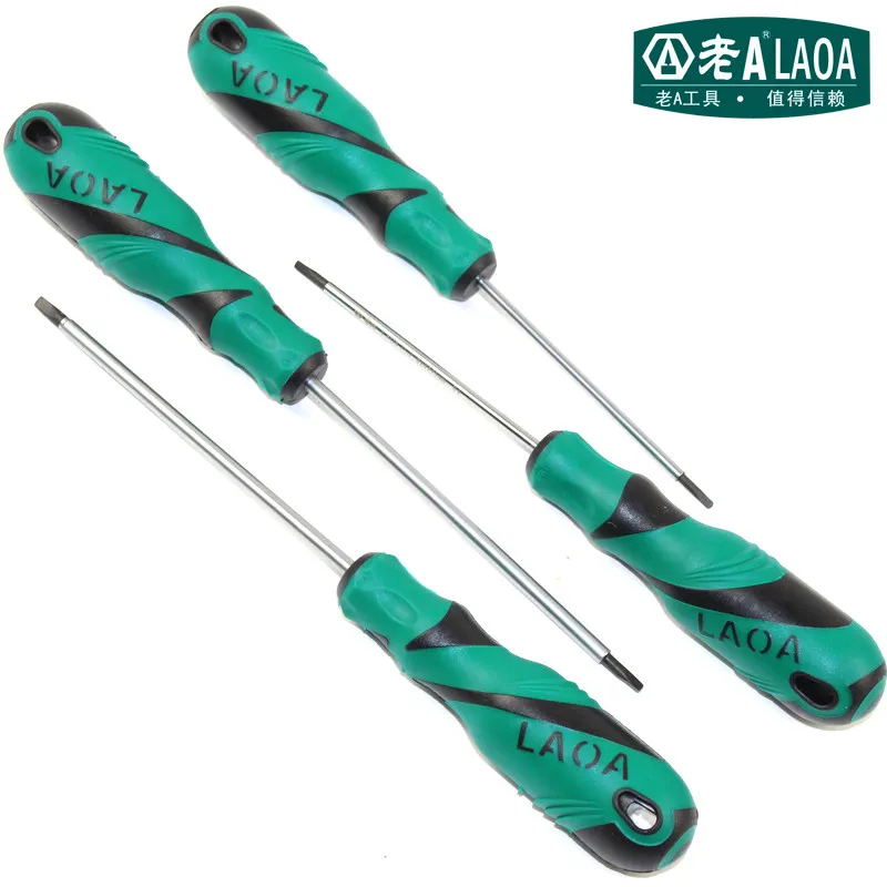 

LAOA 4pcs Triangle Screwdriver S2 Alloy Steel Double Color Handle Triangle Screwdriver Bolt driver Special screwdriver