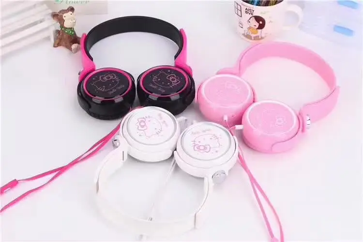 Мультяшные наушники гарнитура милые hello kitty Наушники для мобильный телефон
