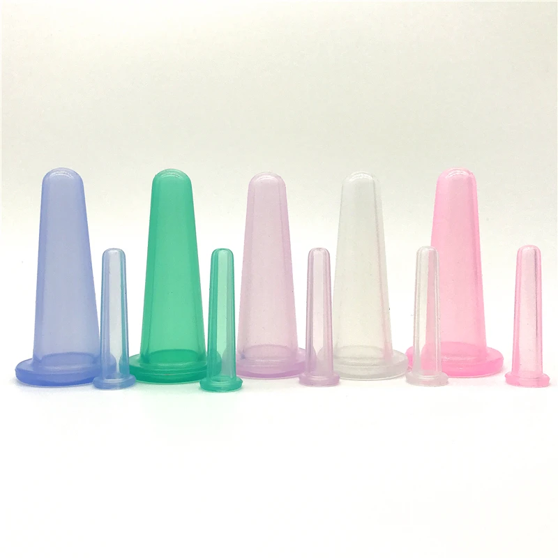 2 чашки силиконовых массажных чашек для лица набор китайских вакуумных резиновых