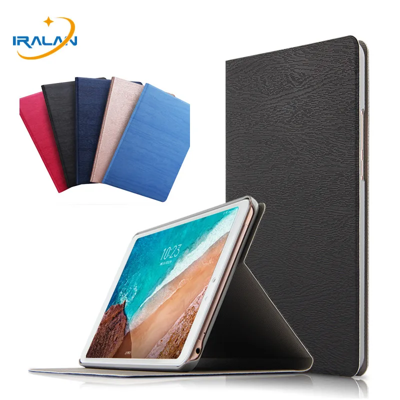 Новый чехол подставка из искусственной кожи с деревянным покрытием для Xiaomi MiPad 4