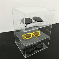 3 layer acrylic sunglasses display eyewear storage case tray holder