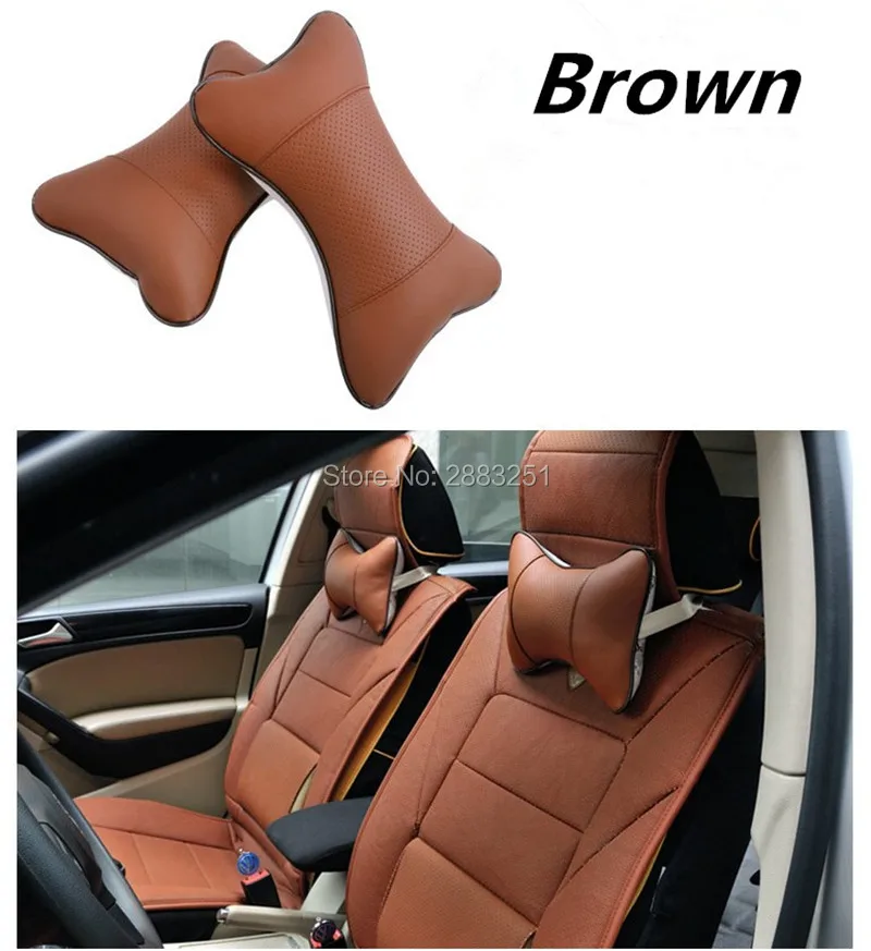 2 шт. автомобильный Стайлинг искусственная кожа подголовник для автомобиля