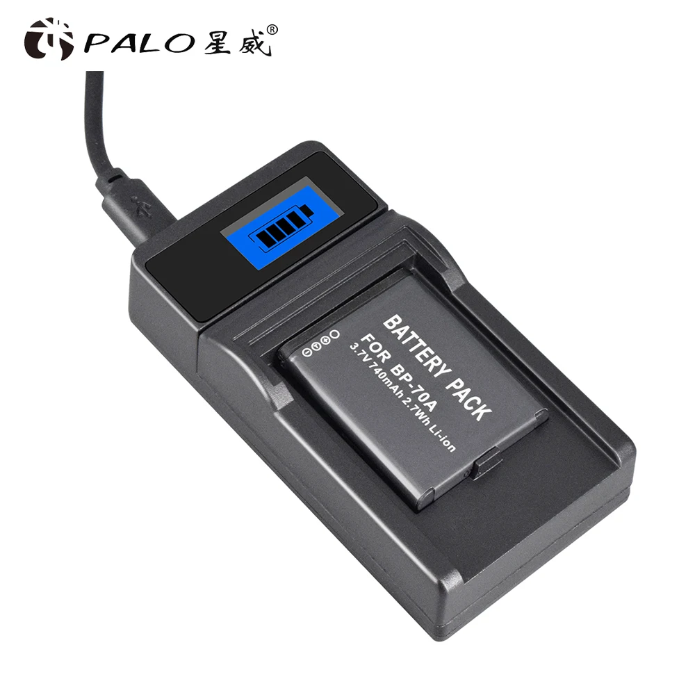 Аккумуляторная литий ионная батарея PALO для камеры SAMSUNG ES PL ST SL TL 740 мАч BP70A ES65 ES70 ES73