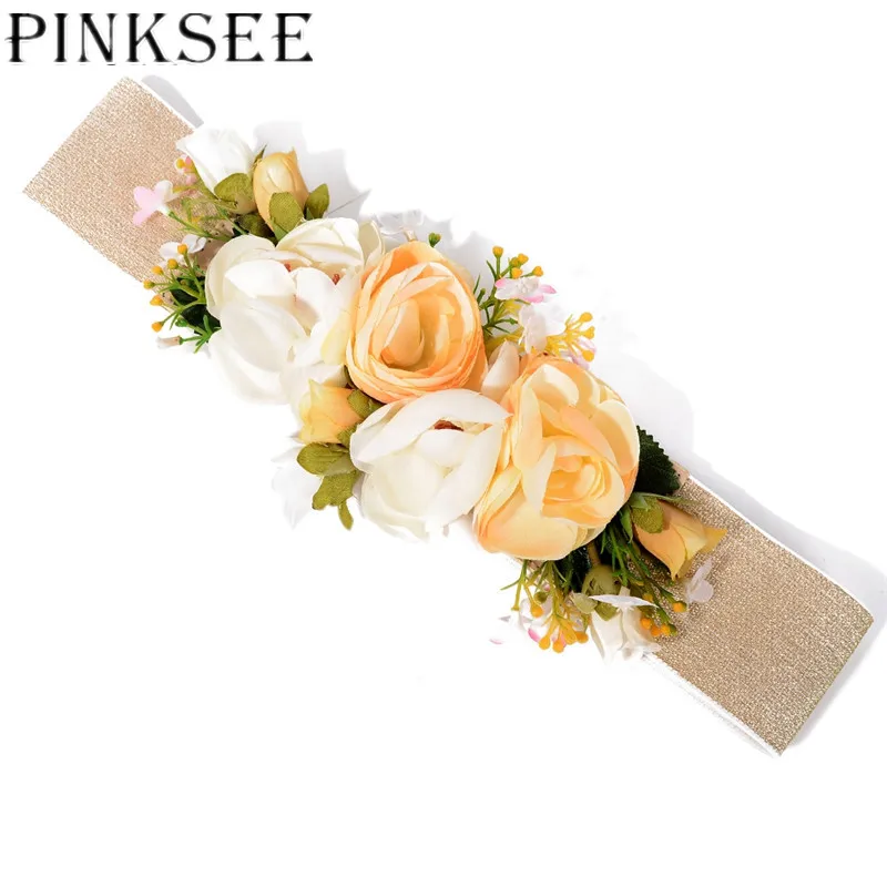 Эластичные цепочки для живота PINKSEE с красочными цветами модные ремешок талии