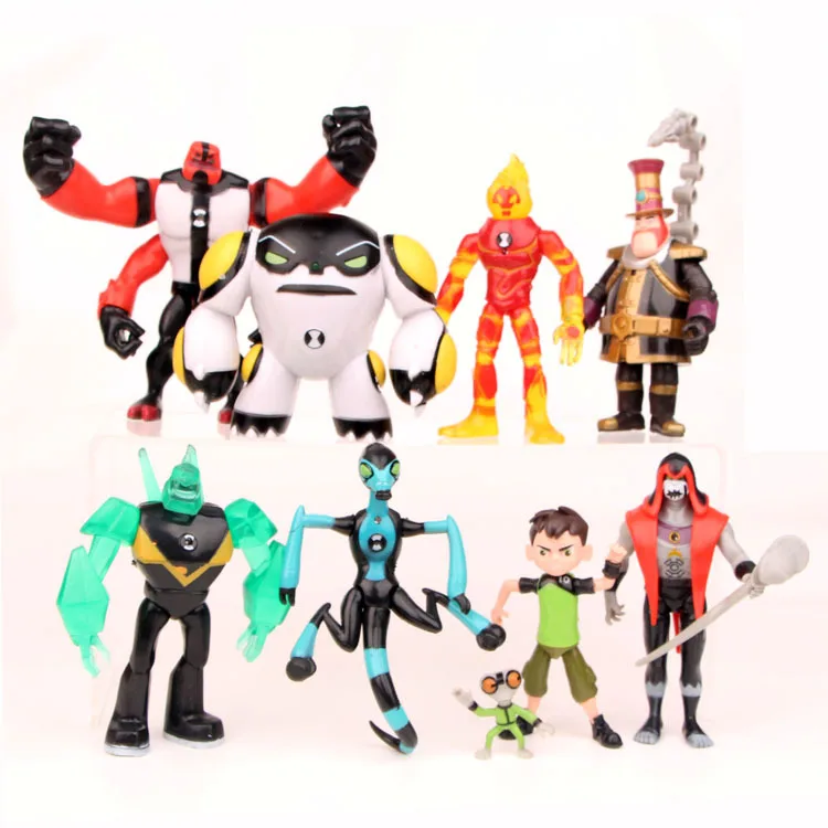 Ben 10 Tennyson четыре руки серый материя Kineceleran диаманта Heatblast ПВХ действия детские