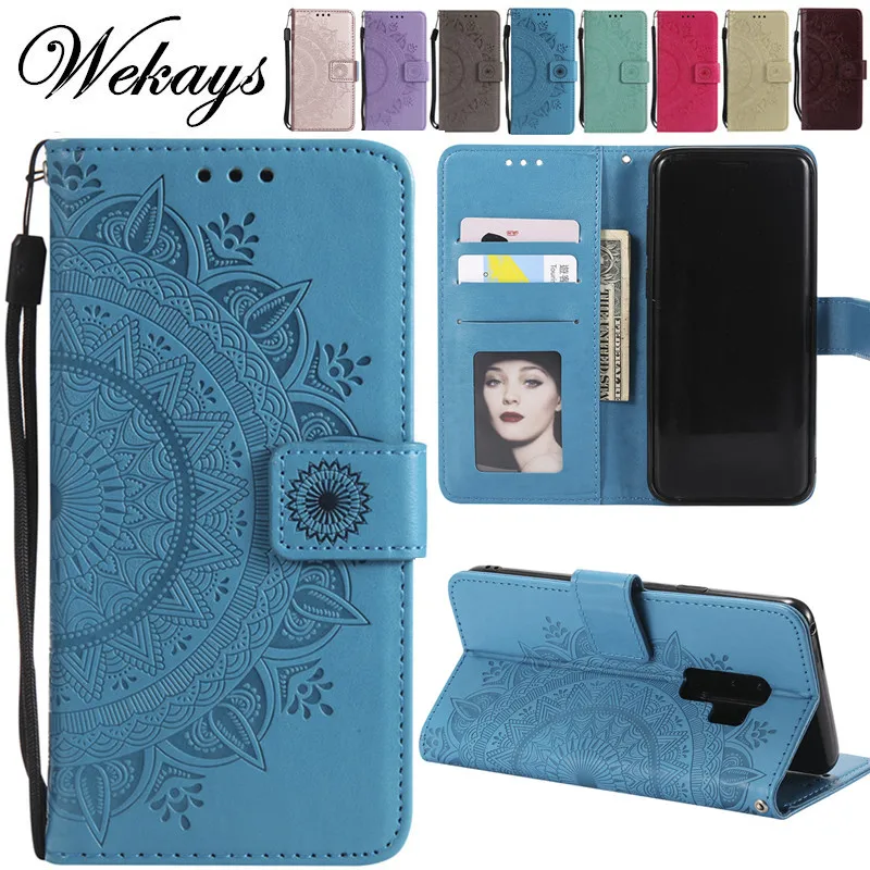 

Wekays Totem Flower Leather Fundas Case For Samsung Galaxy S3 S4 Mini S5 Mini S6 Edge S7 Edge S8 Plus S9 Plus Cover Cases Coque