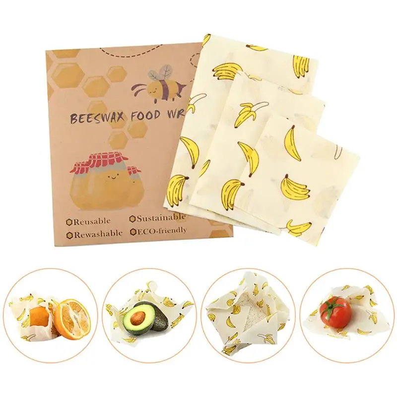 

3pcs Reusable Silicone Wrap Seal Food Fresh Keeping Wrap Lid Cover Stretch Vacuum Food Wrap Beeswax Cloth Kitchen Tools