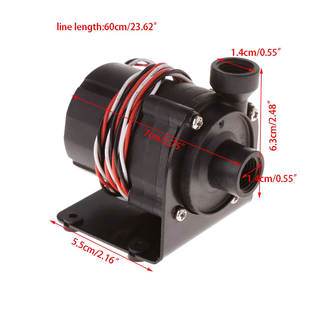 Водяной насос постоянного тока 12 В 500 л/ч G1/4 &quotвход и выход SC600 с