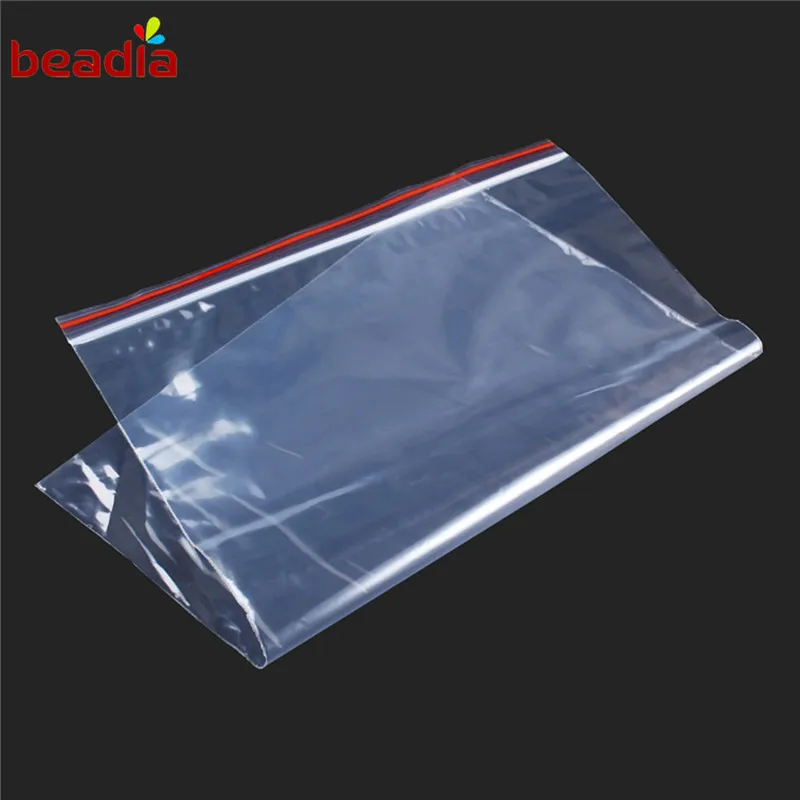 Сумка с замком молнией прозрачная многоразовая пластиковая небольшая 6x8см 100 шт.