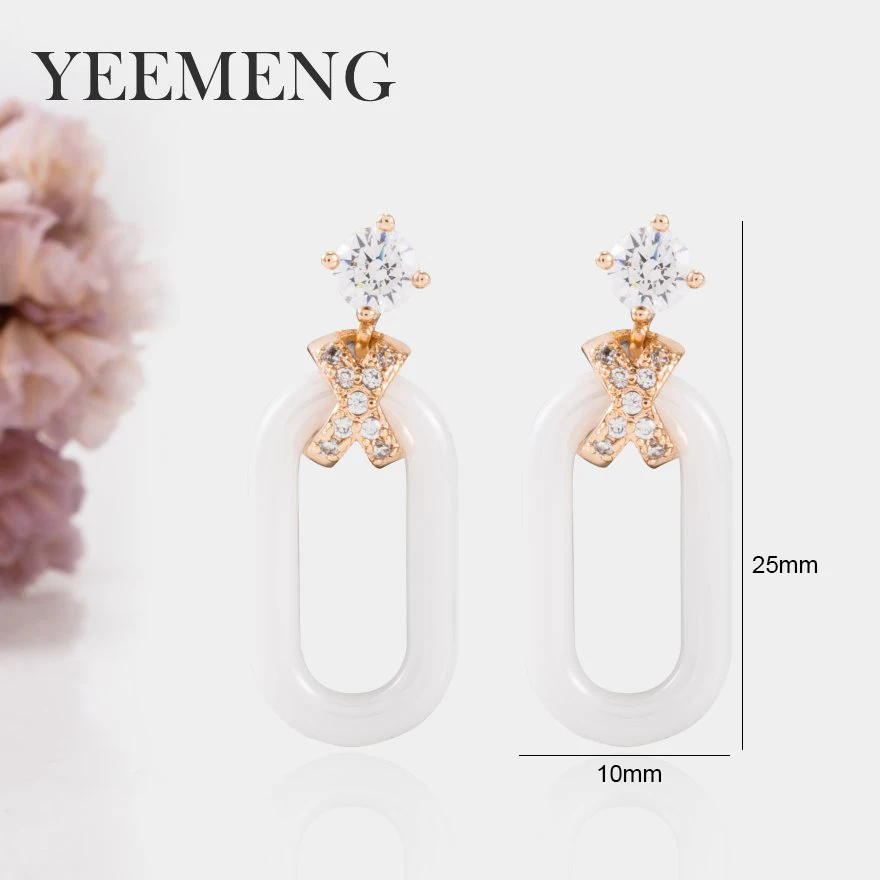 Женские Висячие серьги YEEMENG элегантные серьги-подвески квадратной формы из