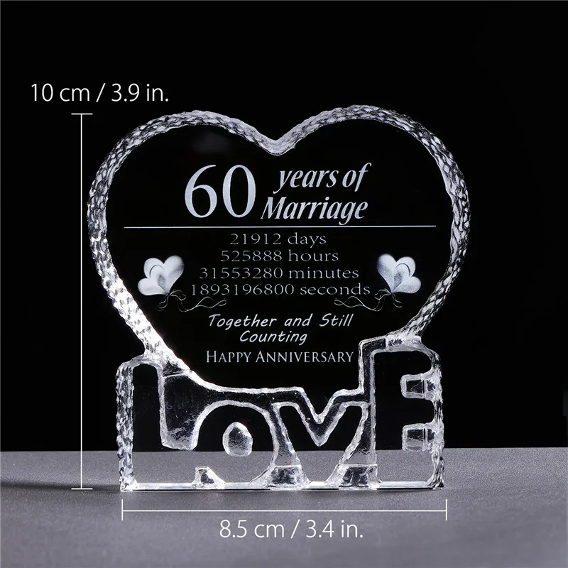 Подарки на годовщину 60 летия сувениры свадьбу лазерная гравировка сувенир в