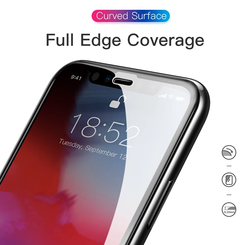 RUIPHONE 0 23 мм 6D Защита экрана для iPhone Xs XR Max защитное стекло полное покрытие