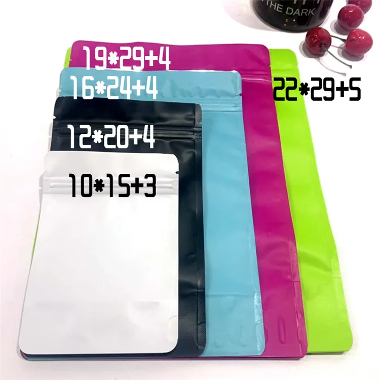 

Wholesale 50pcs White/Black/Gold/Green/Blue/Rosy Aluminum Foil Zip Lock Packaging Bag Food Snack Coffee Nuts Cosmetics Spice Bag