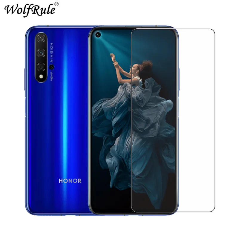 2 piezas protector de pantalla Honor 20 vidrio templado para Huawei Honor 20 pel&iacute;cula protectora ultrafina tel&eacute;fono vidrio Honor 20 6,26"-0