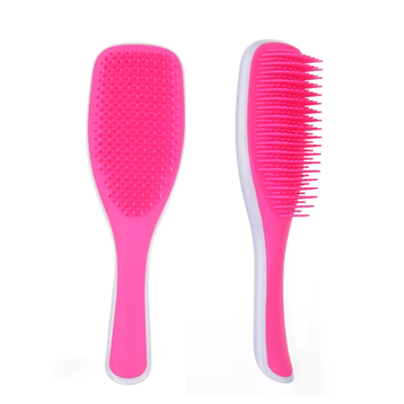 HOT PINK 120 шт, Антистатическая щетка, расческа для укладки, для душа, гальванические расчески для распутывания, массажные расчески для салонов, для укладки волос для женщин и девушек - Цвет: HOT PINK