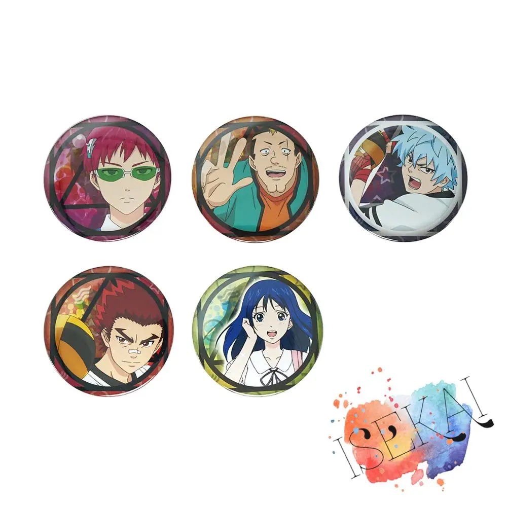 Saiki Kusuo no sai-nan аниме металлический значок Kusuko Kaidou Shun Riki Toritsuka Aren Kokomi брошь булавки |