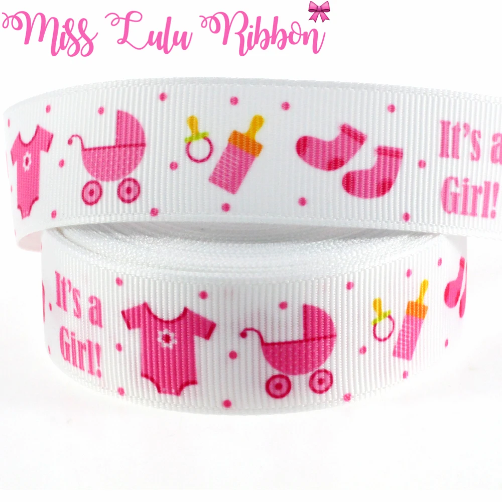 22 мм 25 Baby Elepant милый мультфильм печатных Grosgrain ленты изготовление для волос DIY
